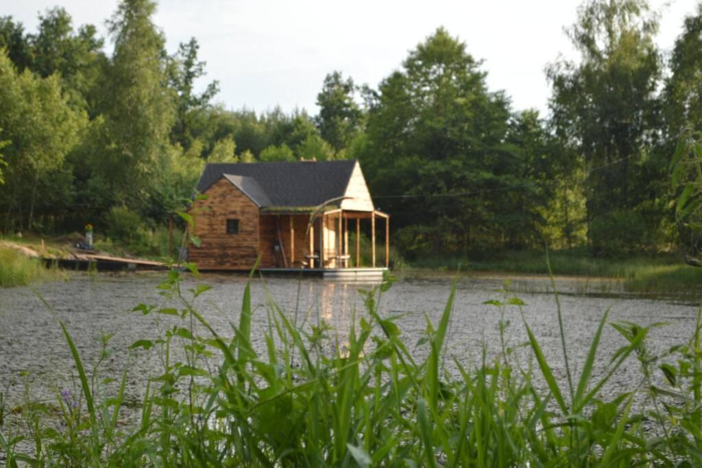 Heather Hut, Off-Grid Cottage On A Pond+2 Ha Darzkowo ภายนอก รูปภาพ