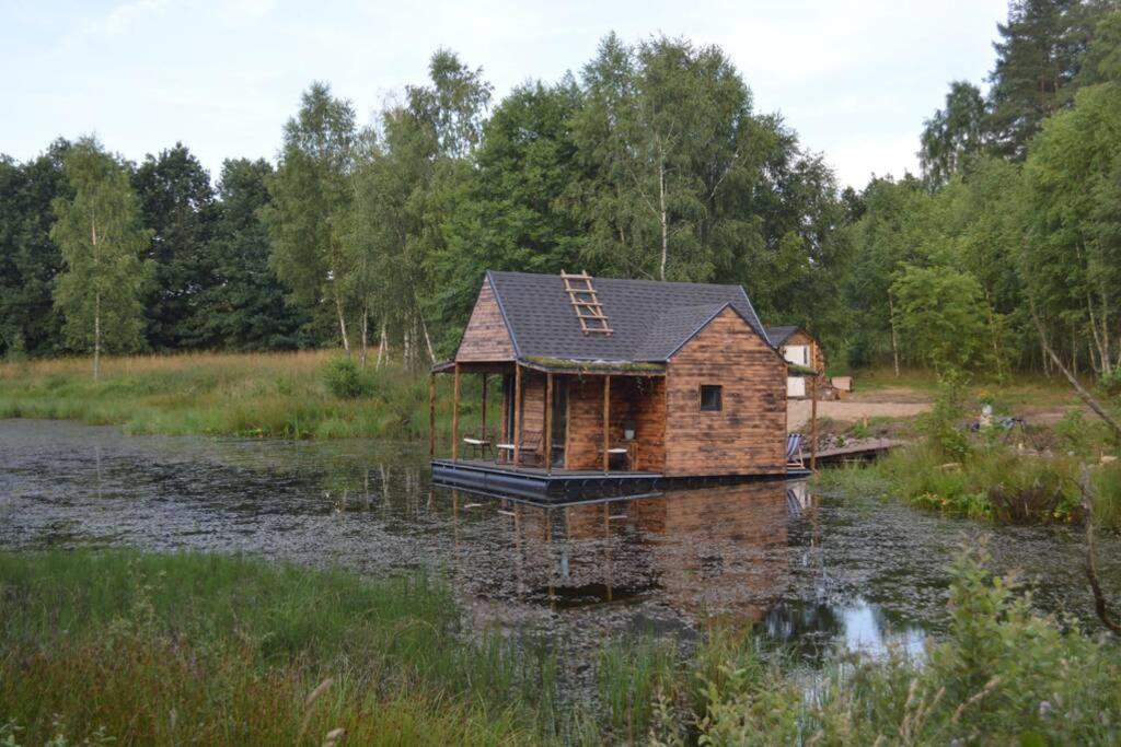 Heather Hut, Off-Grid Cottage On A Pond+2 Ha Darzkowo ภายนอก รูปภาพ